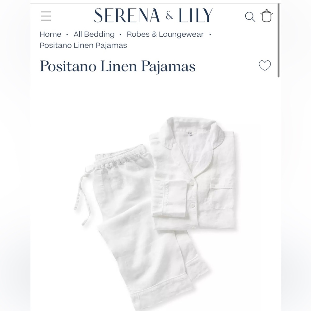 Serena & Lily Positano Linen Pajamas